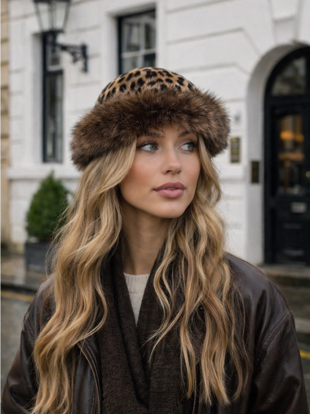 NEW: Leopard Print Faux Fur Hat